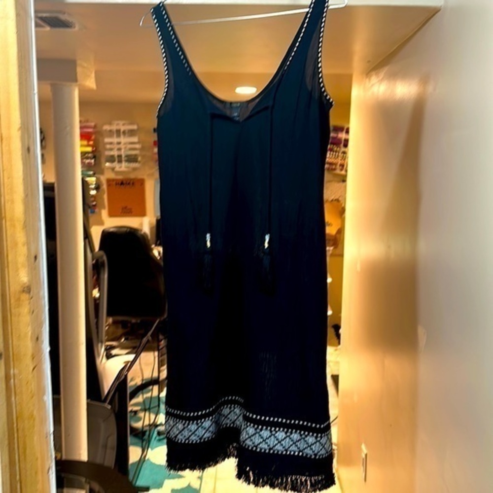J crew dress black and white